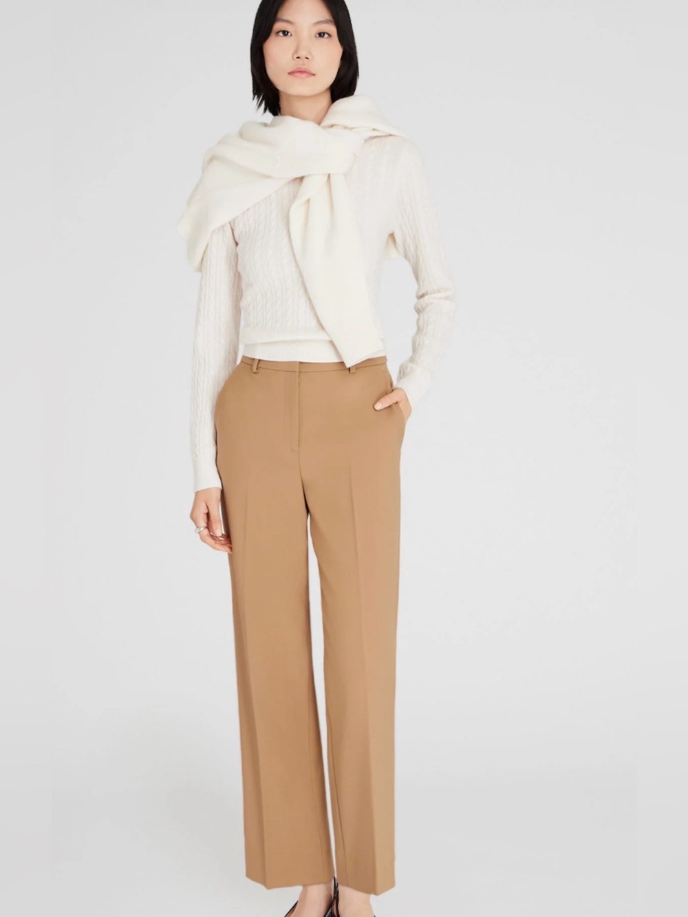 Club Monaco classic camel neutral trousers